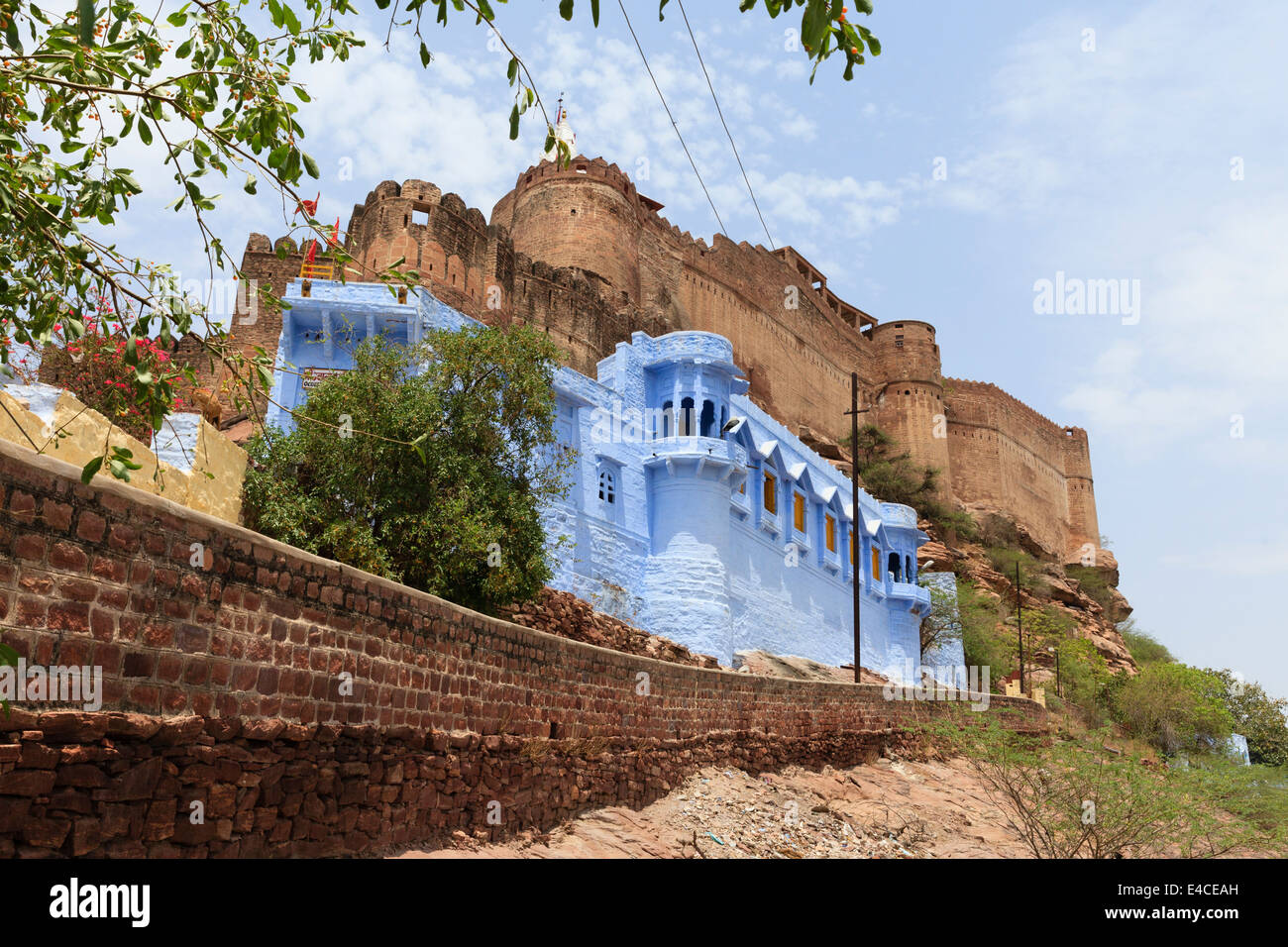 Ansicht des Mehrangarh Fort, Jodhpur, Rajasthan, Indien Stockfoto