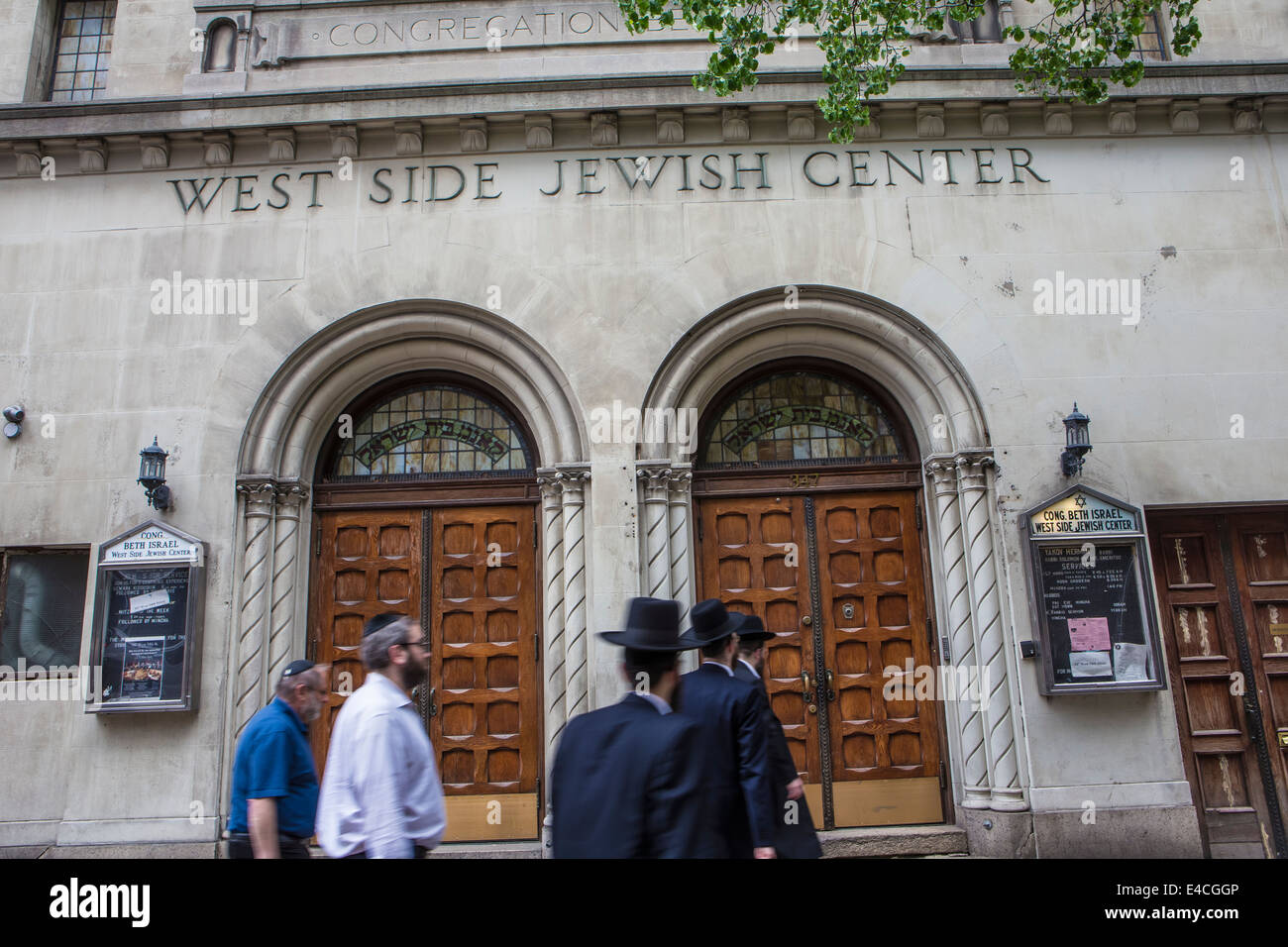 Abgebildet ist die Westseite Jewish Center im New Yorker Stadtteil Manhattan, NY Stockfoto