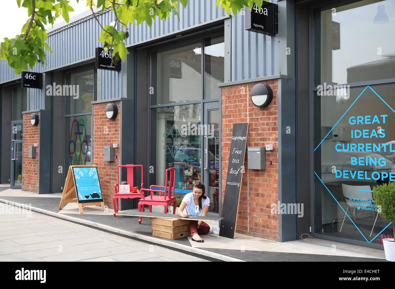 Kreative Einheiten auf Jamaica Street, in dem innovativen Ostsee Dreieck, in Liverpool, in Merseyside im NW England, UK Stockfoto
