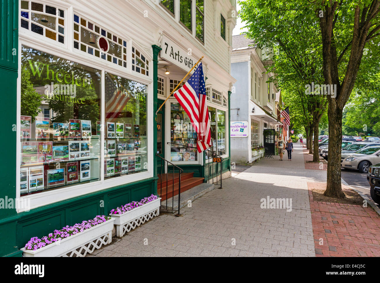Main Street in Stockbridge, Heimatstadt des Malers Norman Rockwell, Berkshire County, Massachusetts, USA Stockfoto