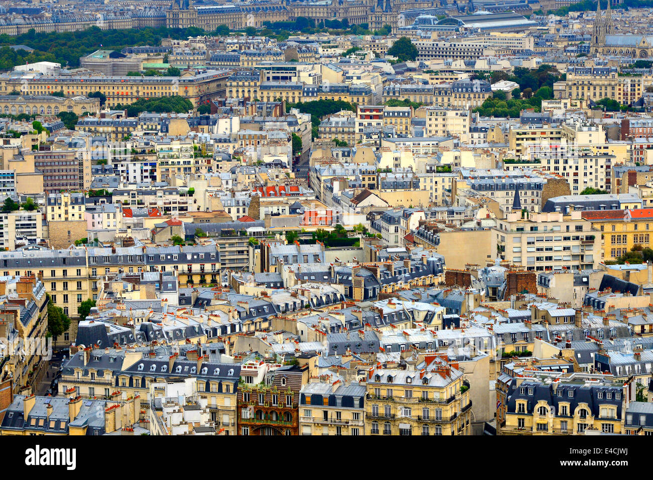 Panorama Paris Frankreich City Lights Europa FR Dichte Stockfoto