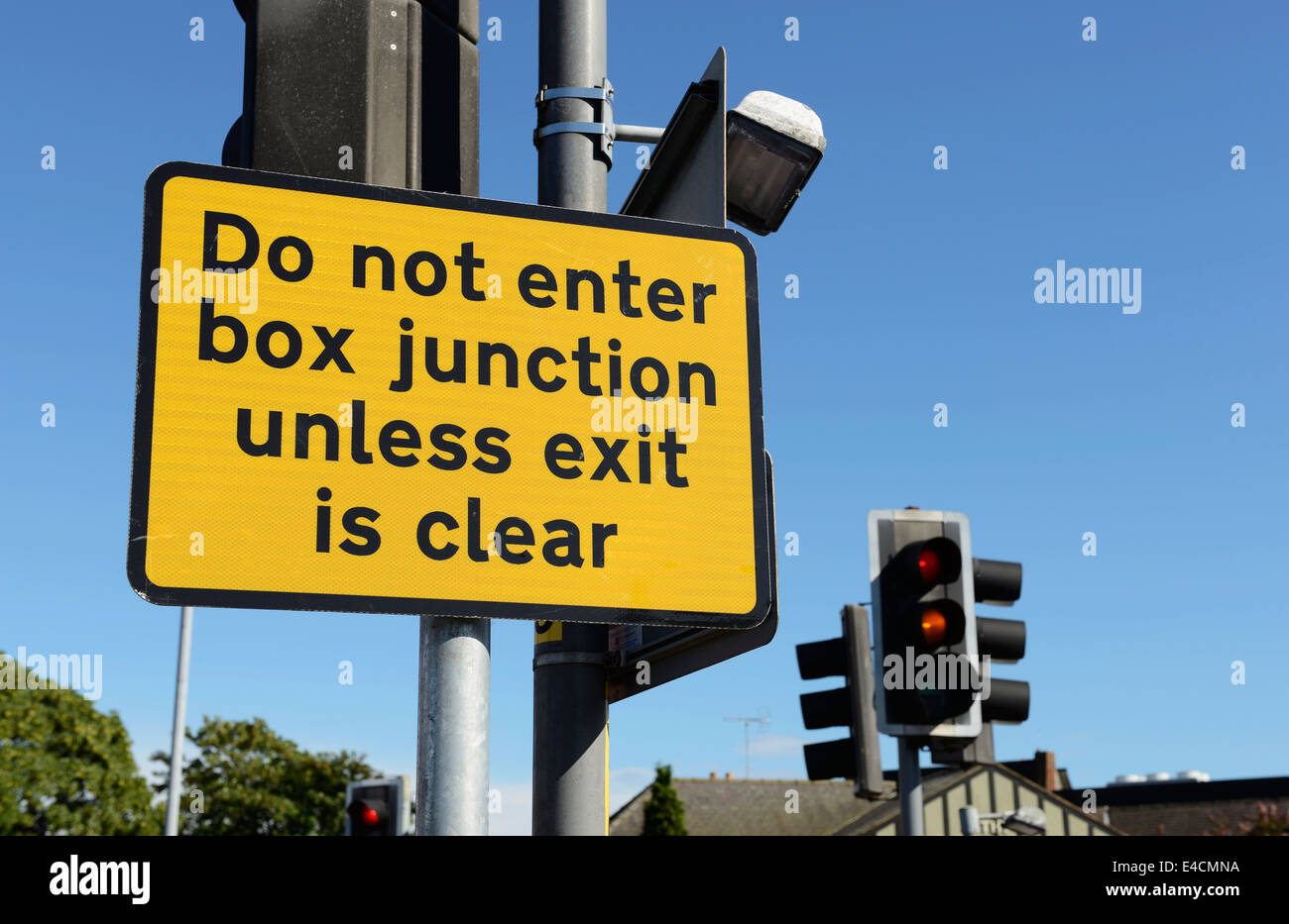 Geben Sie keine Box, wenn Ausgang deutliches Zeichen ist Stockfoto