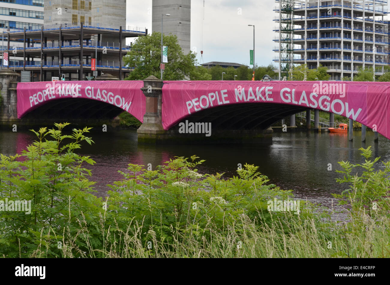 Brücke in Glasgow, eine billige Verjüngungskur für die Commonwealth Games 2014. Stockfoto