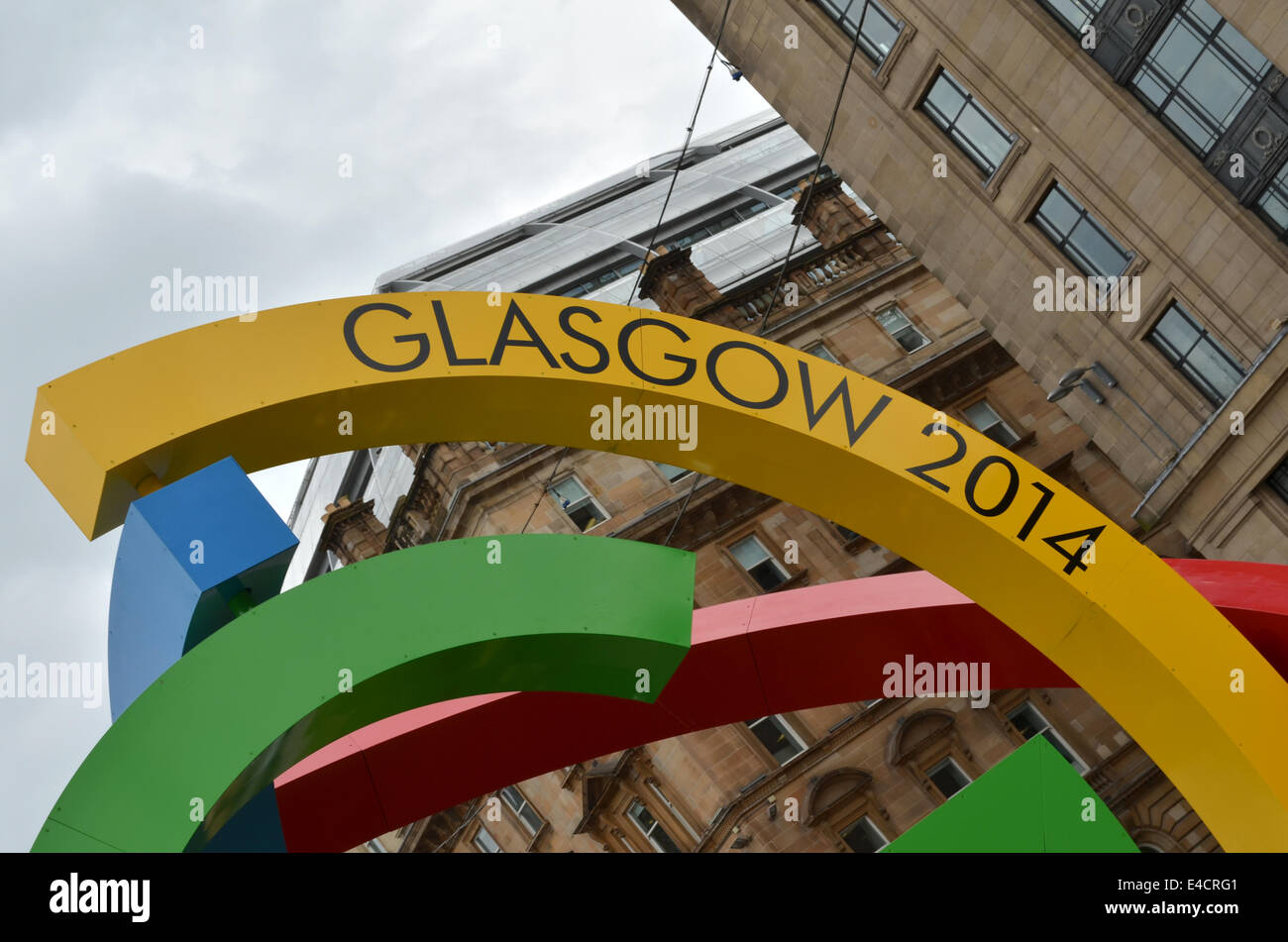 Glasgow 2014 Commonwealth Games. Das Big G... mit dem liebevollen Namen, der bereits in die neue Installation gegeben hat Stockfoto