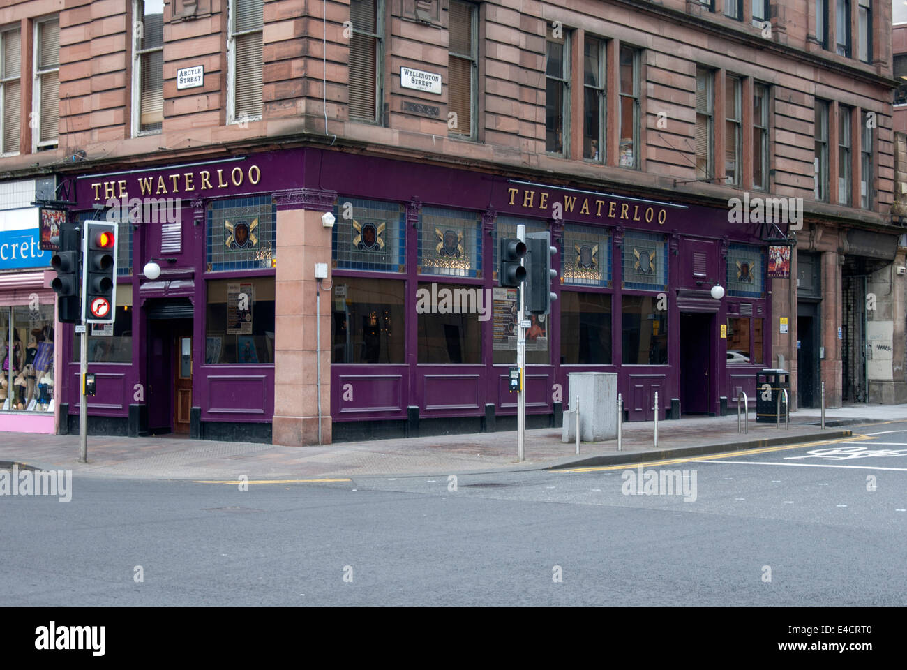 Die Waterloo Bar Argyle Street im Stadtzentrum Glasgow Stockfoto