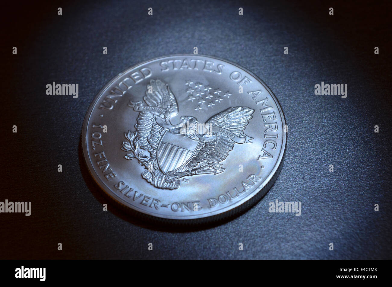 Amerikanische Silberdollar Stockfoto
