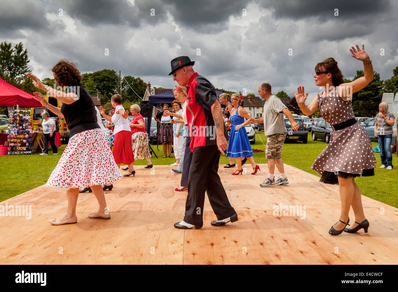 PJ's Jive Dance Club Höchstleistungen Nutley Fete, Sussex, England Stockfoto