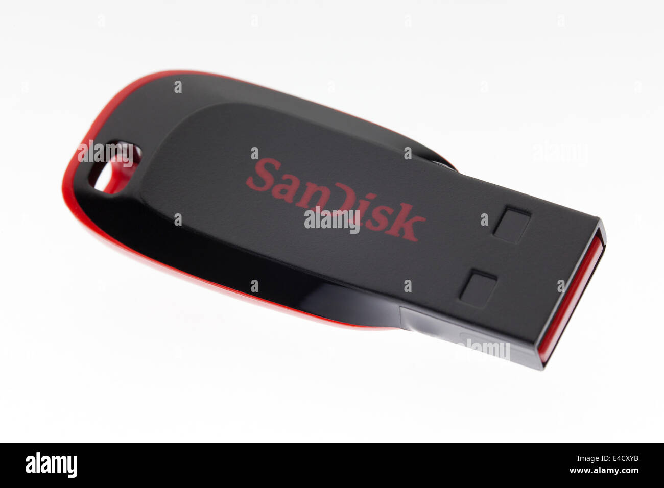 Detailansicht von SanDisk USB-Flash-Laufwerk Stockfoto