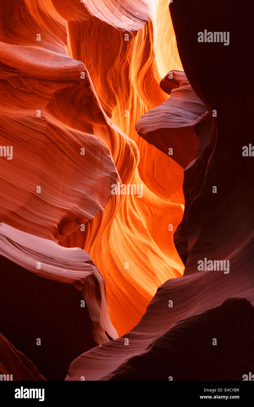 Lower Antelope Slot Canyon, Navajo Parkland, Page, Arizona. Stockfoto