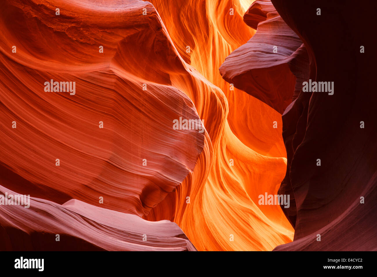 Lower Antelope Slot Canyon, Navajo Parkland, Page, Arizona. Stockfoto