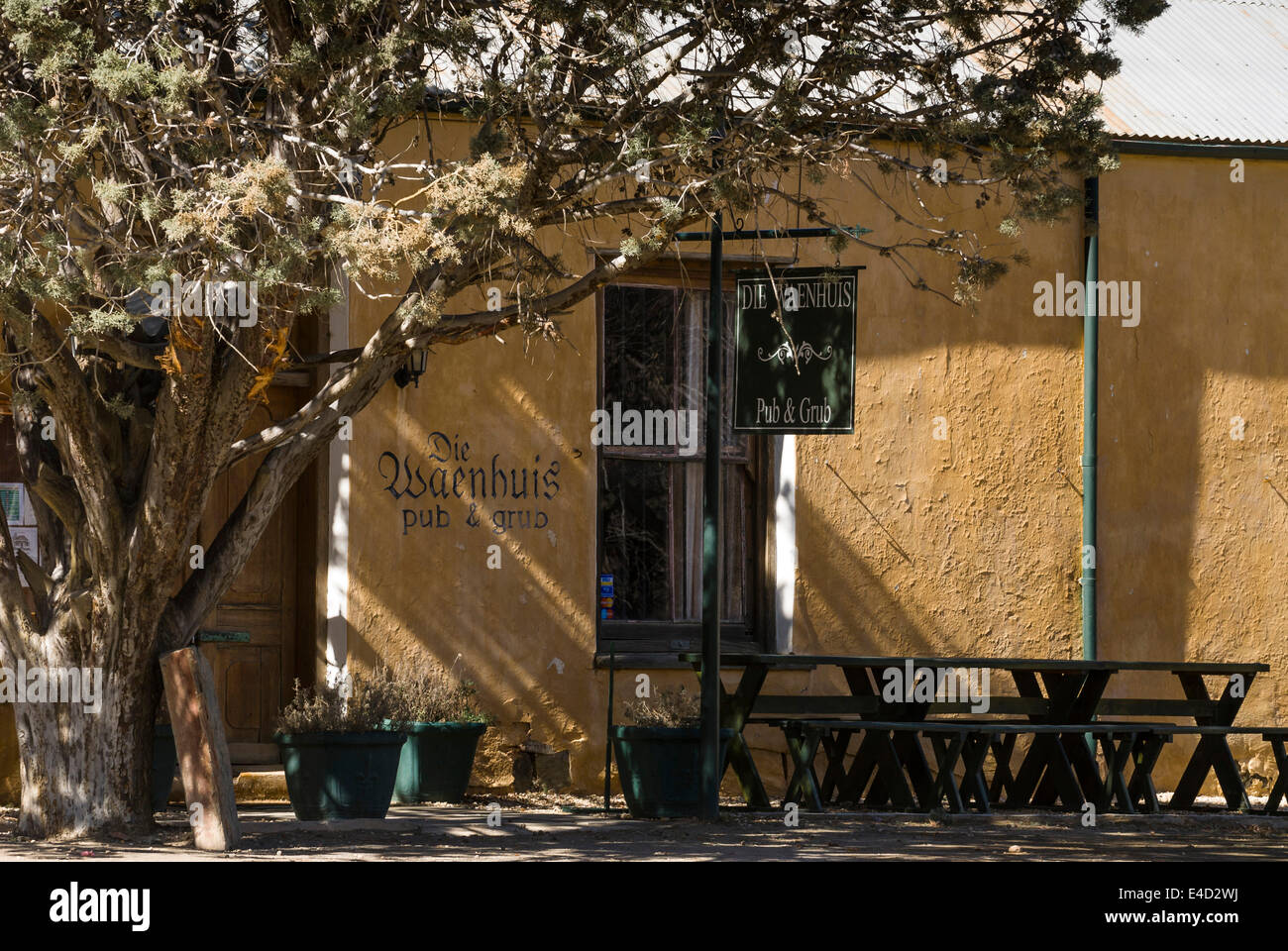 Bier Bar, Nieu-Bethesda, Cacadu District, Provinz Eastern Cape, Südafrika Stockfoto