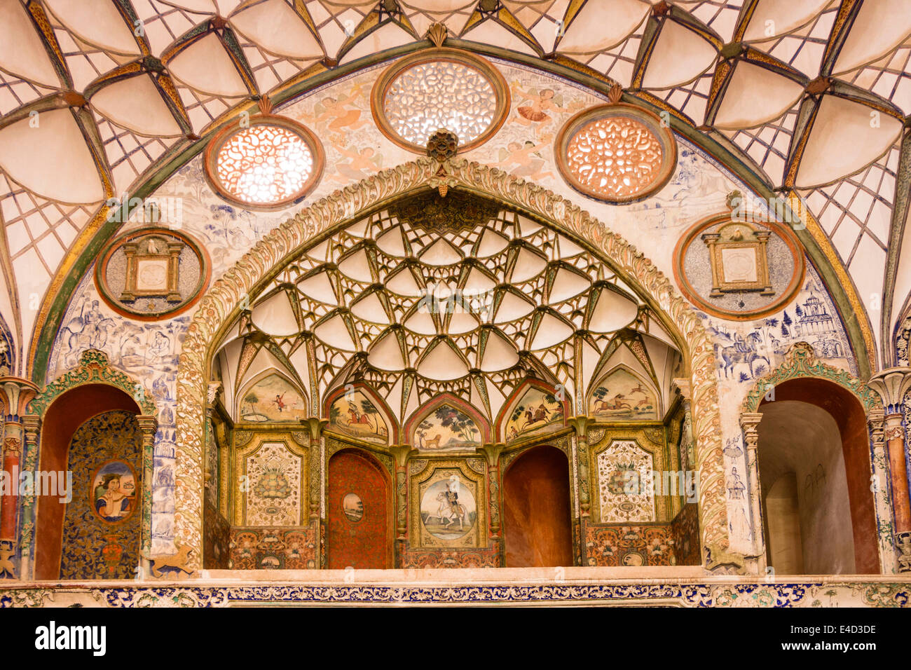 Das historische Haus Tabātabāei, Khāneh-ye Tabātabāeihā, Kashan, Iran Stockfoto