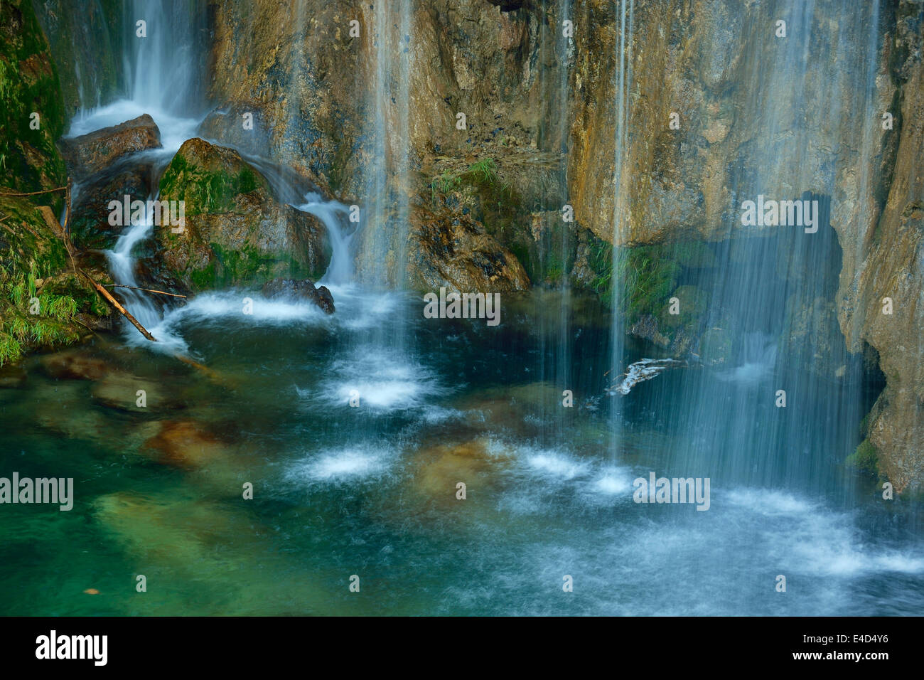 Wasserfall, Nationalpark Plitvicer Seen, Plitvice Jezera, Lika-Senj, Kroatien Stockfoto