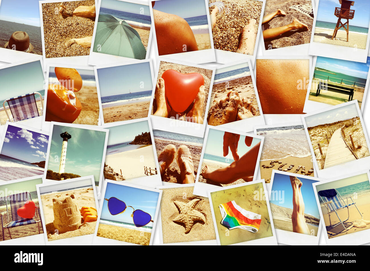 Mosaik mit Bildern von verschiedenen Sommer-Szenen, gedreht von mir Stockfoto