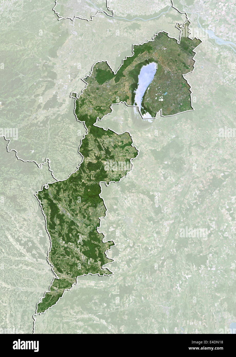 Mappa di burgenland Fotos und Bildmaterial