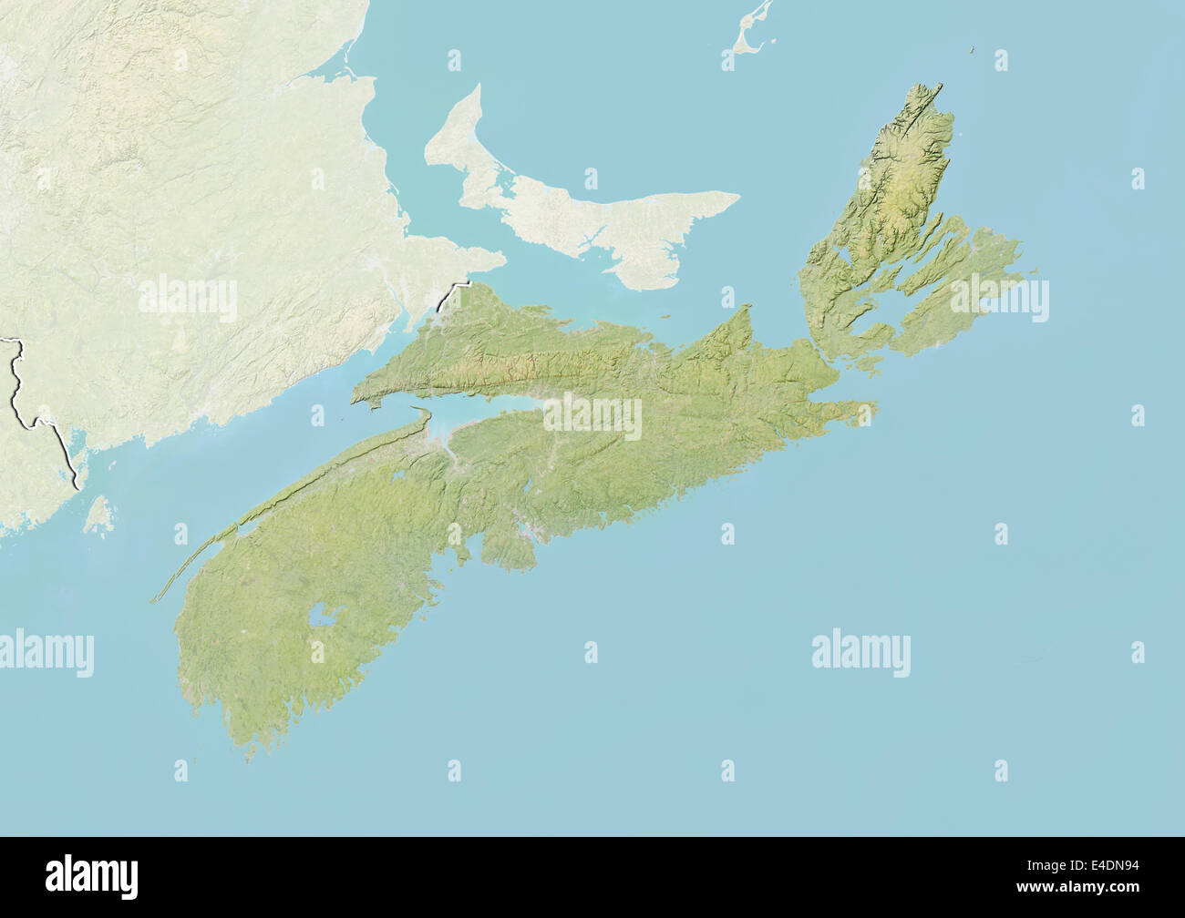 Physische karte von nova scotia -Fotos und -Bildmaterial in hoher Auflösung – Alamy