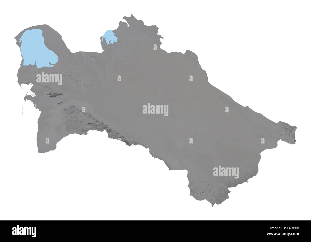 Turkmenistan, Reliefkarte Stockfoto