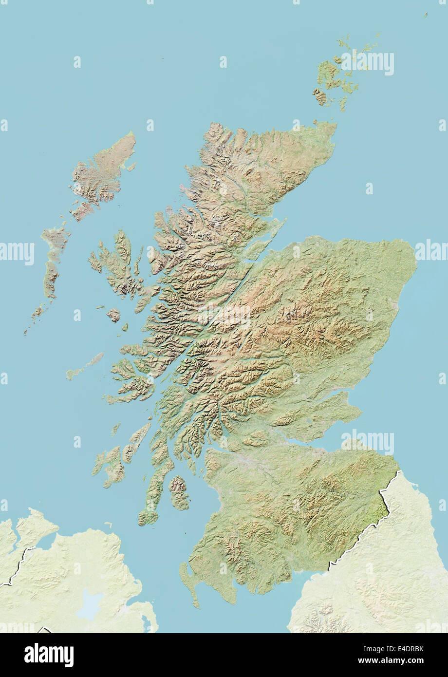 Schottland, Vereinigtes Königreich, Reliefkarte Stockfoto