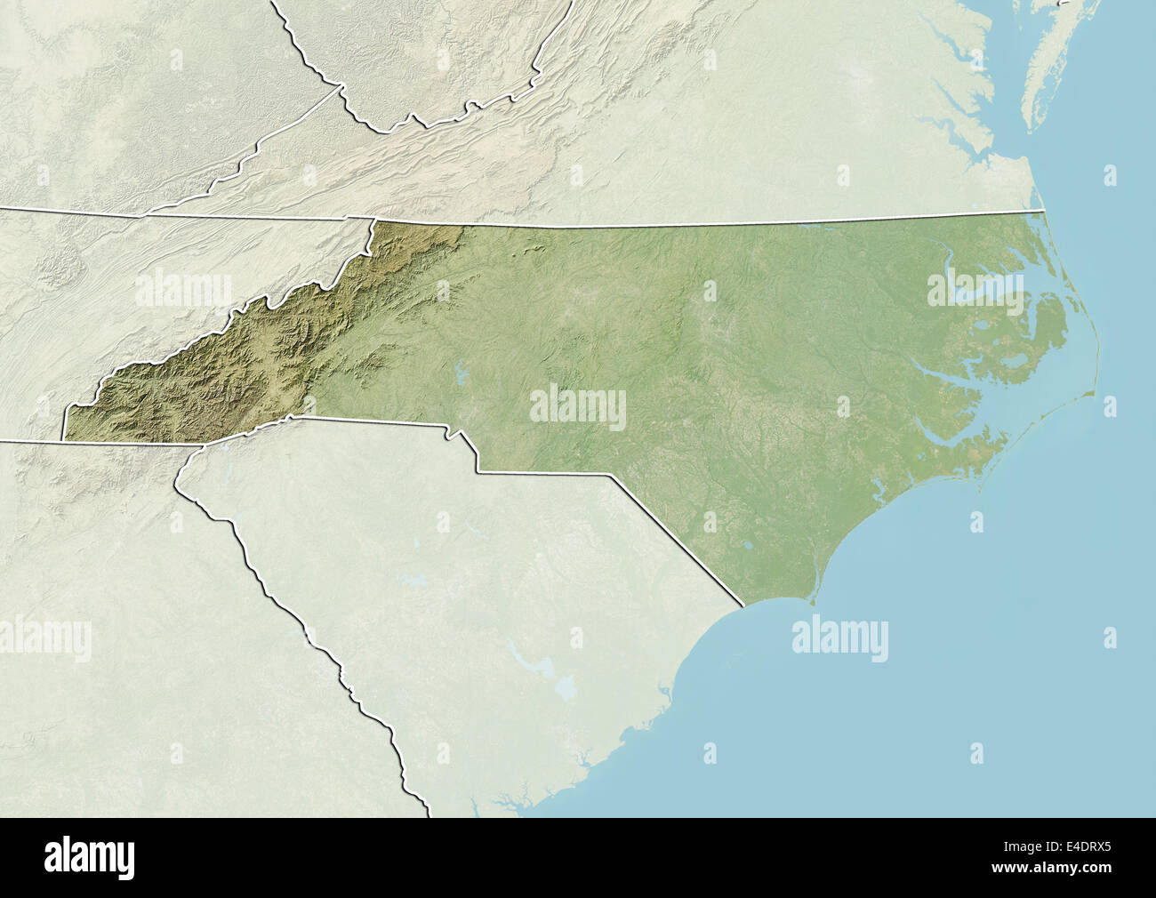 Physische karte von north carolina -Fotos und -Bildmaterial in hoher ...