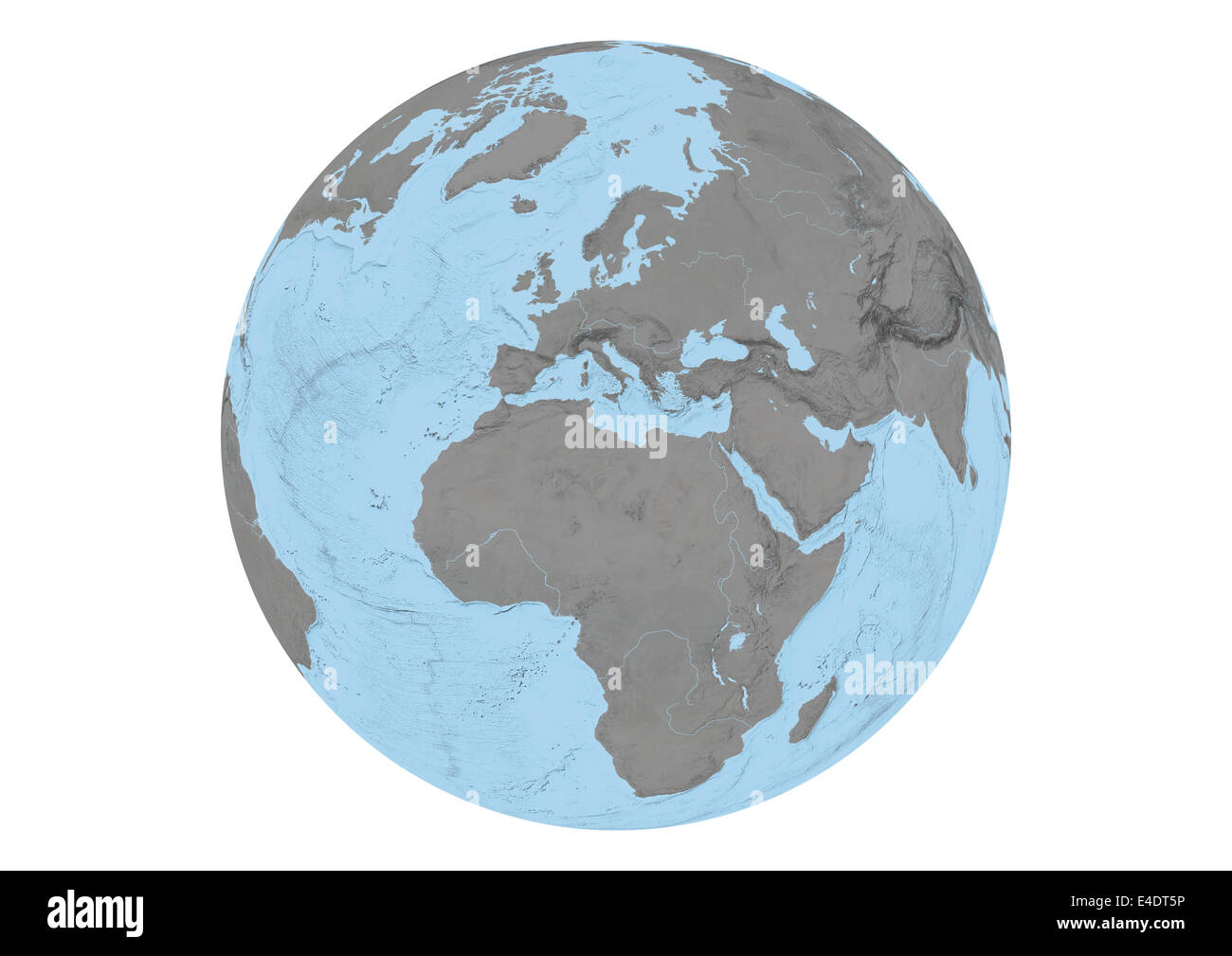 Erdkugel, die Europäische und afrikanische Kontinenten zeigen Stockfoto