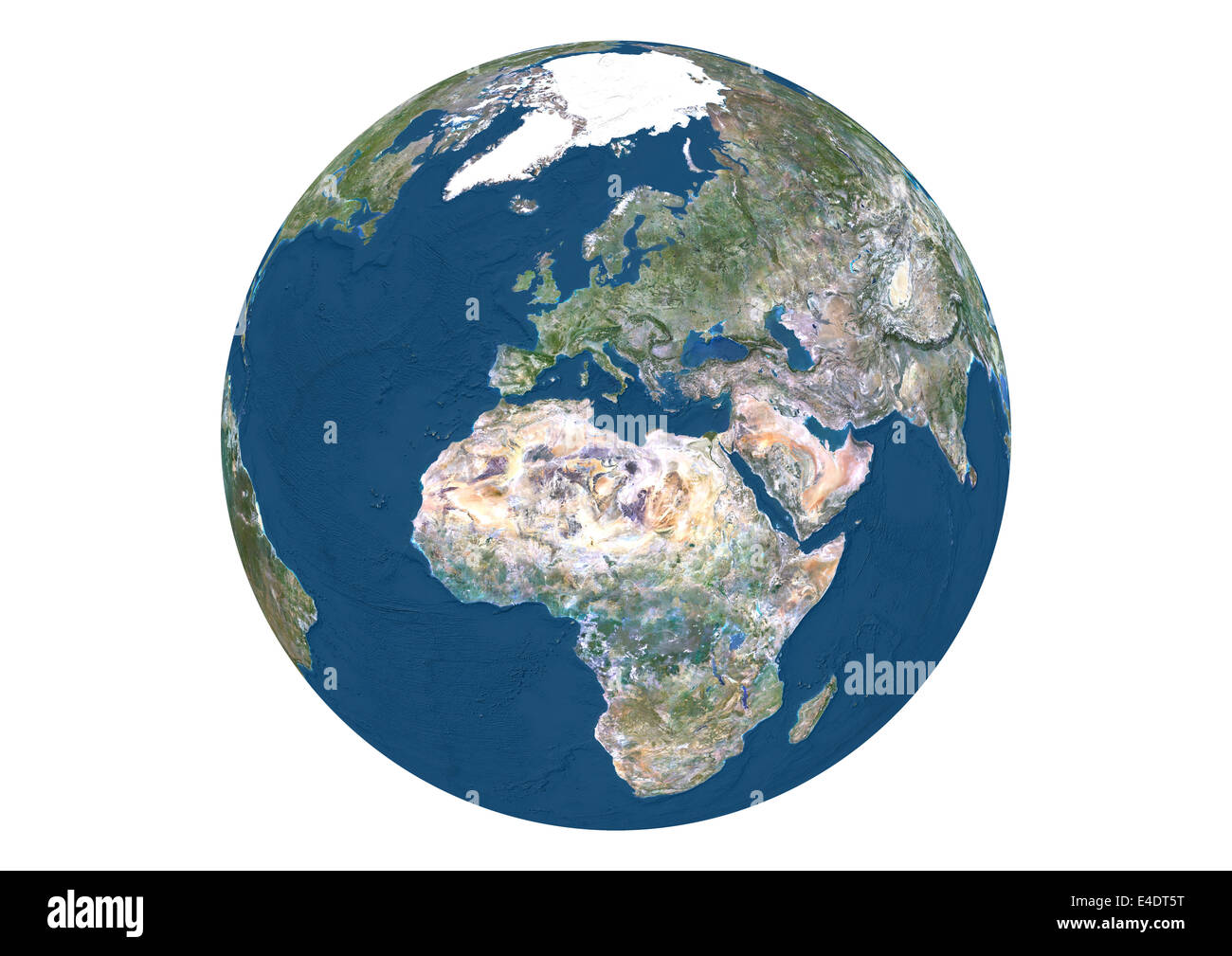 Erdkugel, die Europäische und afrikanische Kontinenten zeigen Stockfoto