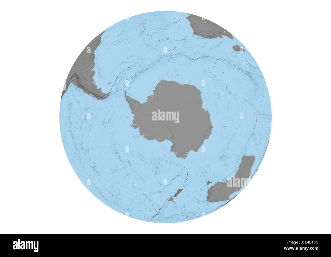 Erde Globus zeigen Antarktis Stockfoto