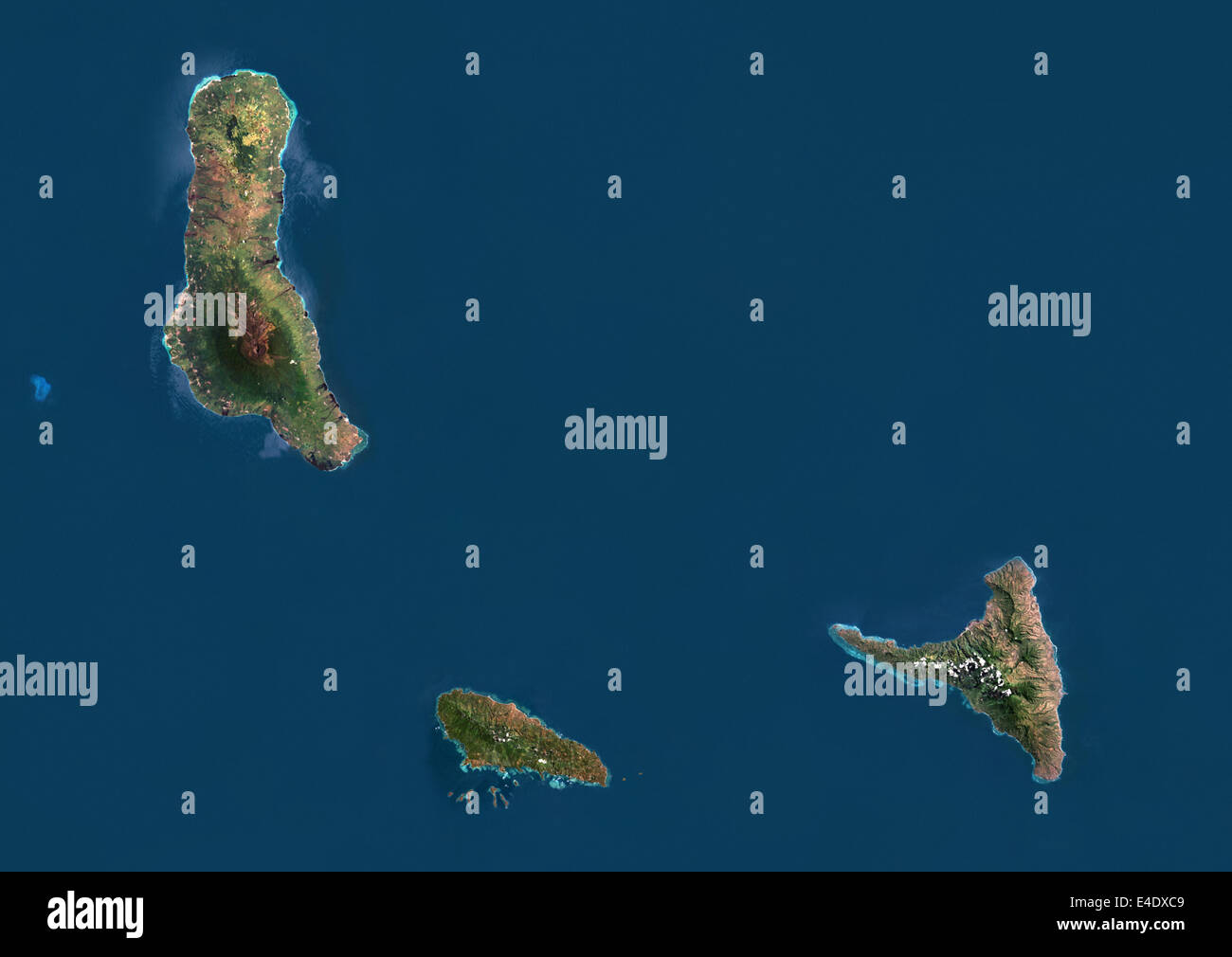 Komoren, Echtfarben-Satellitenbild Stockfoto