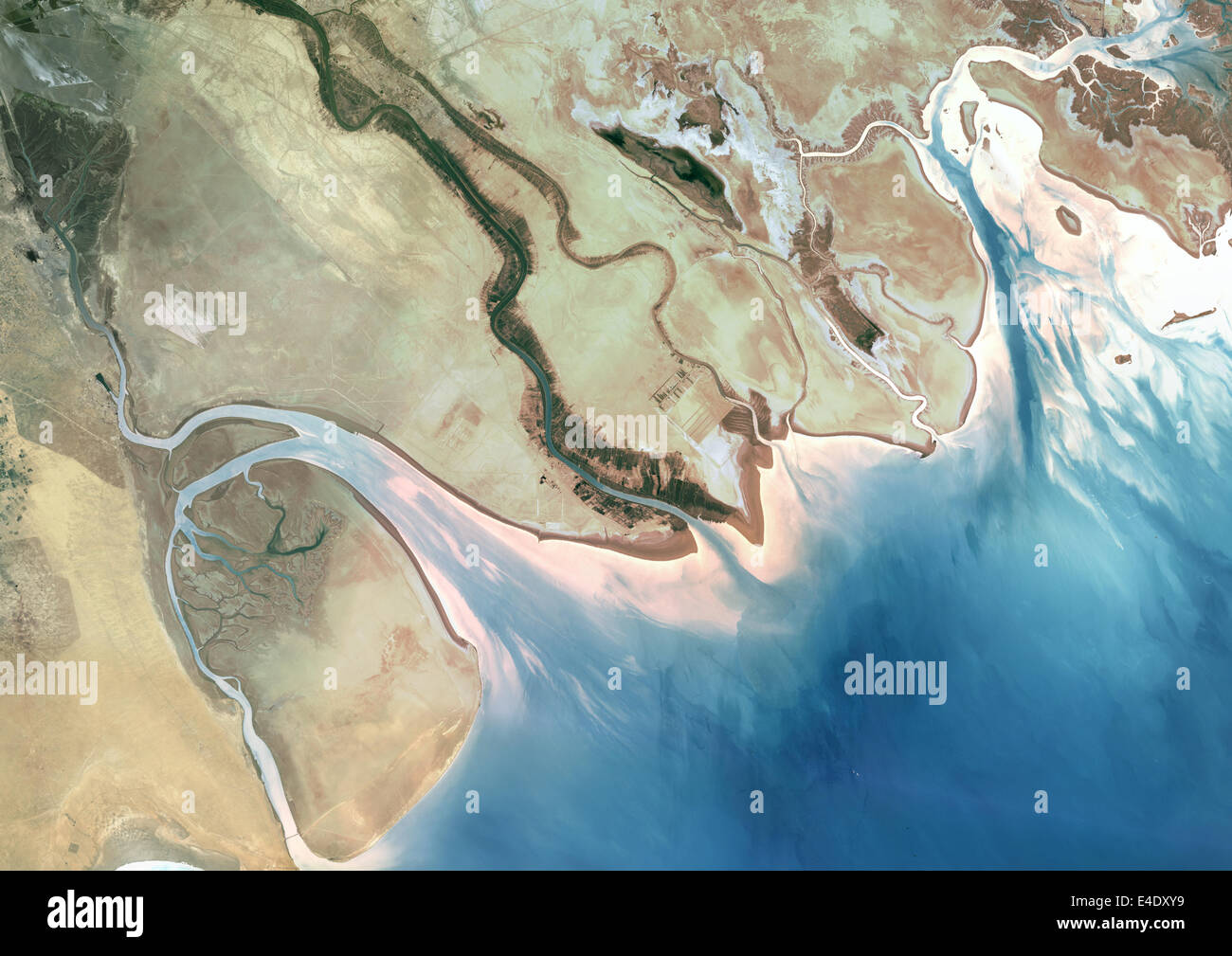 shatt al arab nahost echtfarben satellitenbild true colour satellitenbild von shatt al arab delta im nahen osten stockfotografie alamy