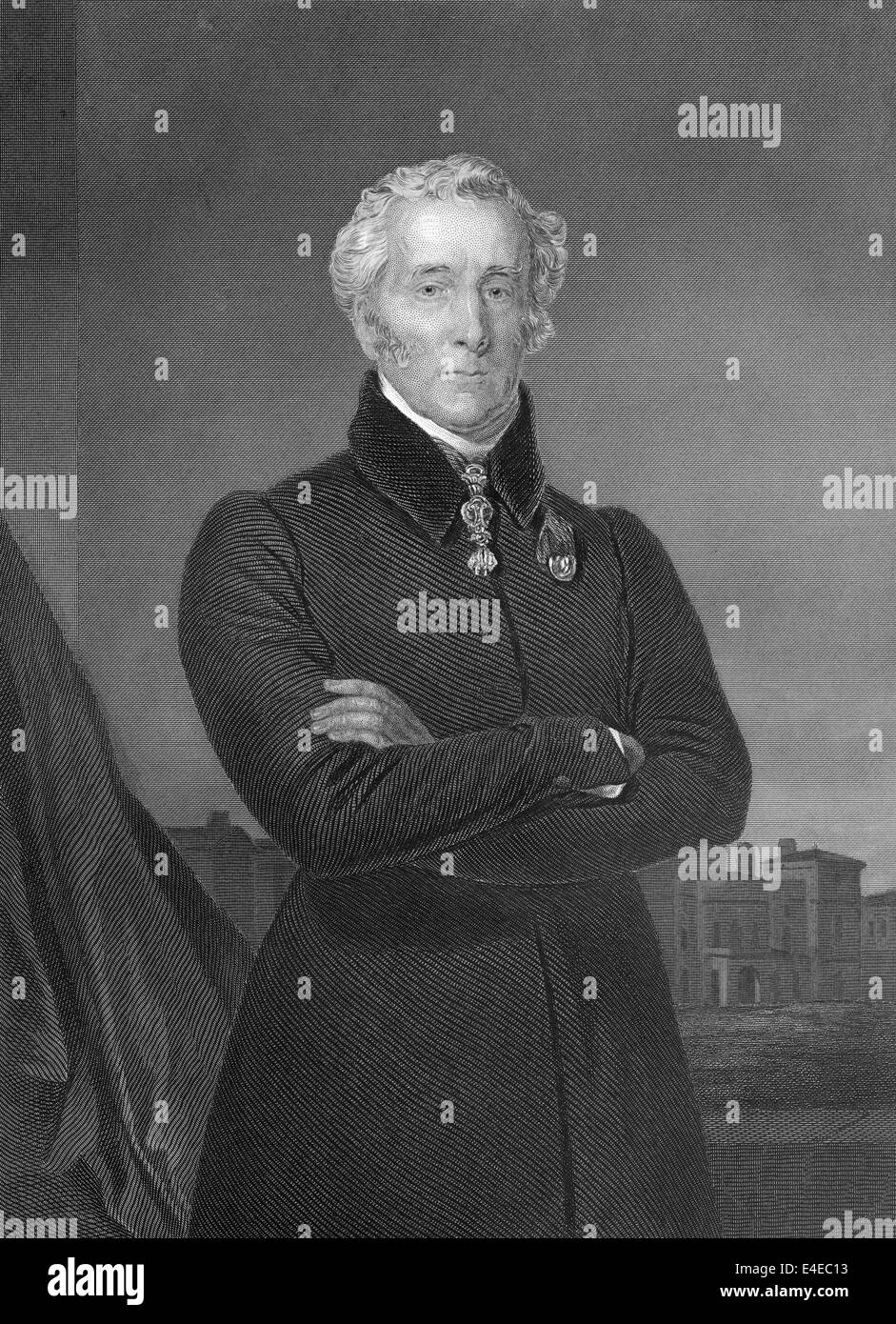Arthur Wellesley, 1. Duke of Wellington, 1769-1852, Feldmarschall und ein britischer militärischer Führer, Minister für auswärtige Angelegenheiten Stockfoto
