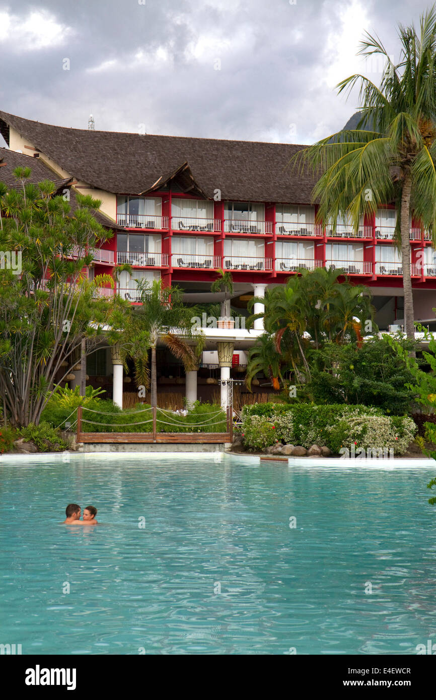 Meridien Hotel auf der Insel Tahiti, Französisch-Polynesien. Stockfoto