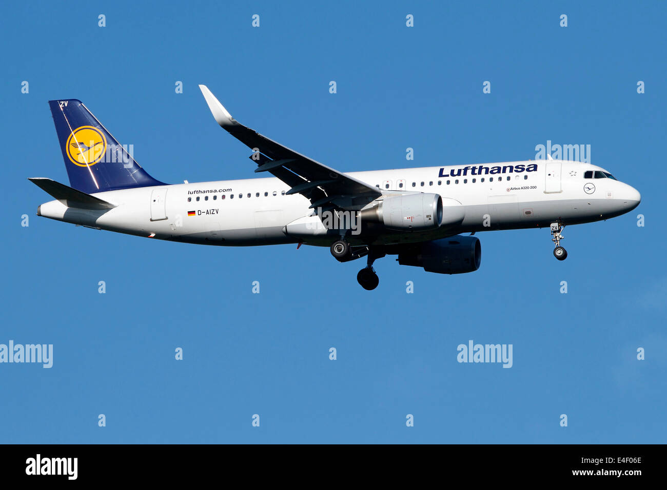 Ein Lufthansa Airbus A320-200 Sharklets. Stockfoto
