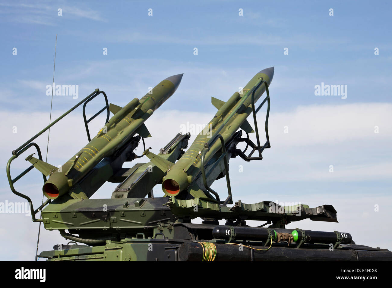 Die 2K 12 Kub (NATO-Codename: SA-6 Erwerbsarbeit) mobile Boden-Luft-Raketen-System. Stockfoto
