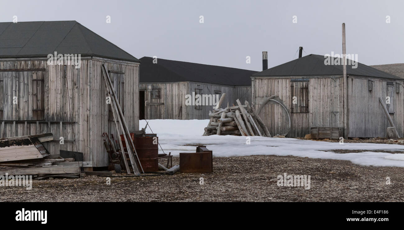Svalbard-Norwegen. Gebäude-schwedisch-finnischen Forschung Expedition 1957-1958 Stockfoto