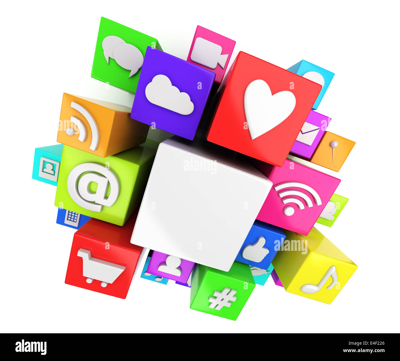 Social-Media-Symbole Stockfoto