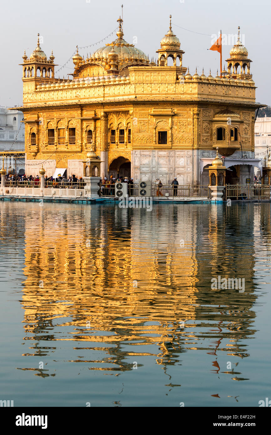 Goldenen Tempel in Amritsar, der heiligste Schrein des Sikhismus. Stockfoto