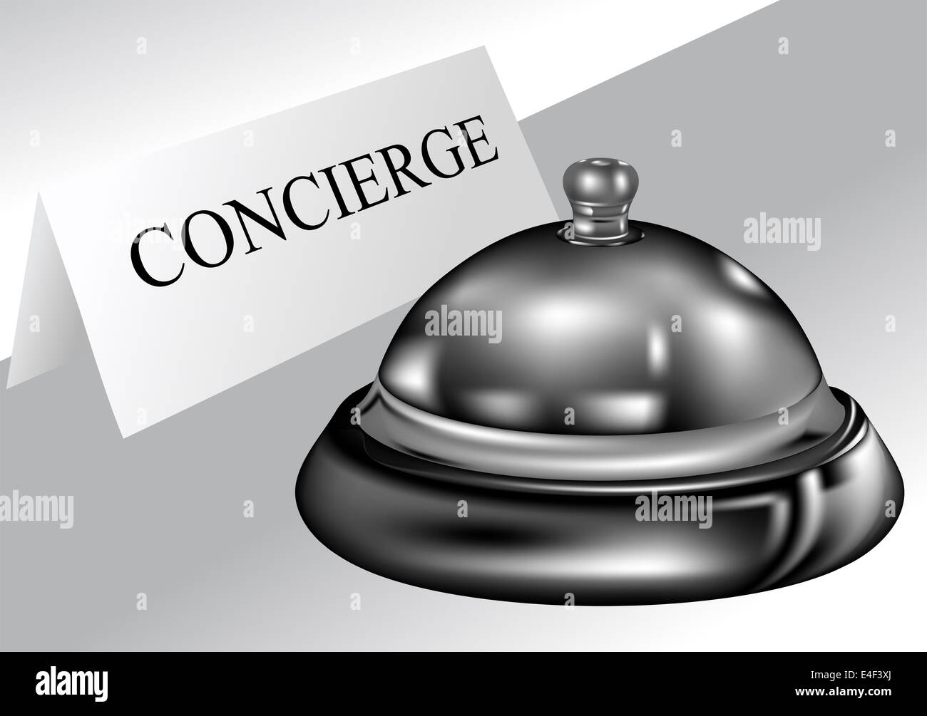 Concierge. Hotel Service Bell und Concierge Zeichen Stockfoto