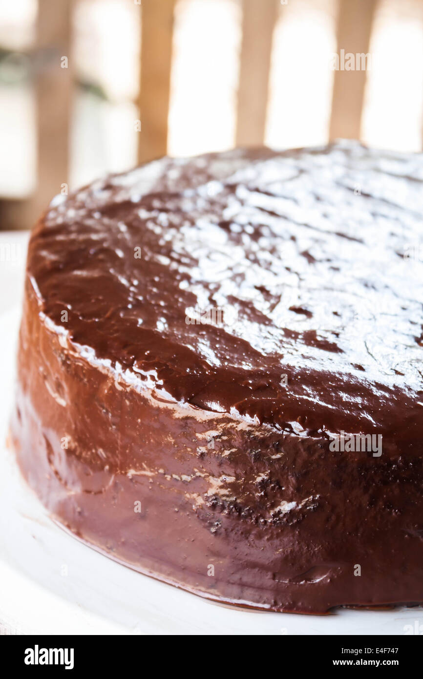 Bäckerei hausgemachte chiffon Vollmilch-Schokolade-Kuchen Stockfoto