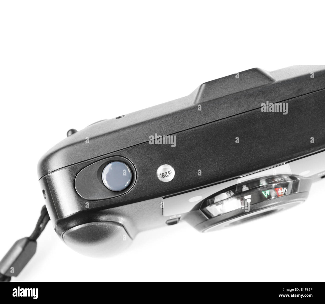 Eine alte Kunststoff Filmkamera isoliert auf weißem Hintergrund Stockfoto