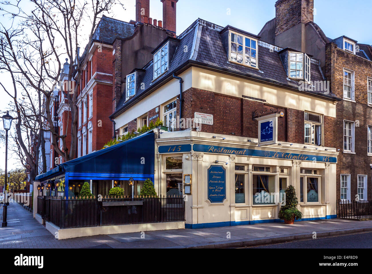 Restaurant Le Colombier, Chelsea, London Stockfoto