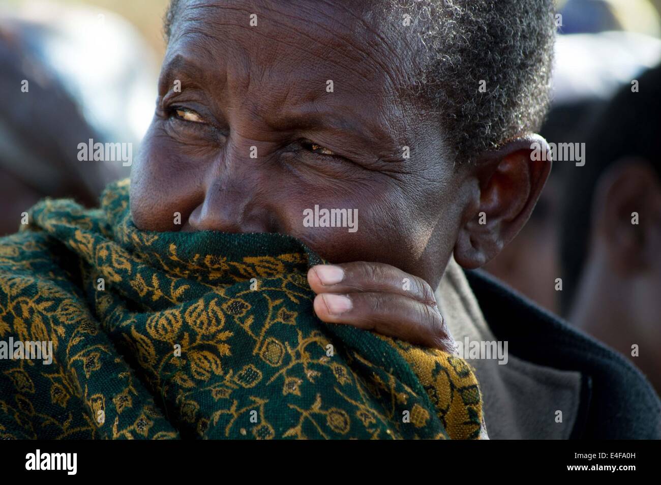 Bildnis einer afrikanischen Dame bei einem Damen-treffen in Tansania Afrika Stockfoto