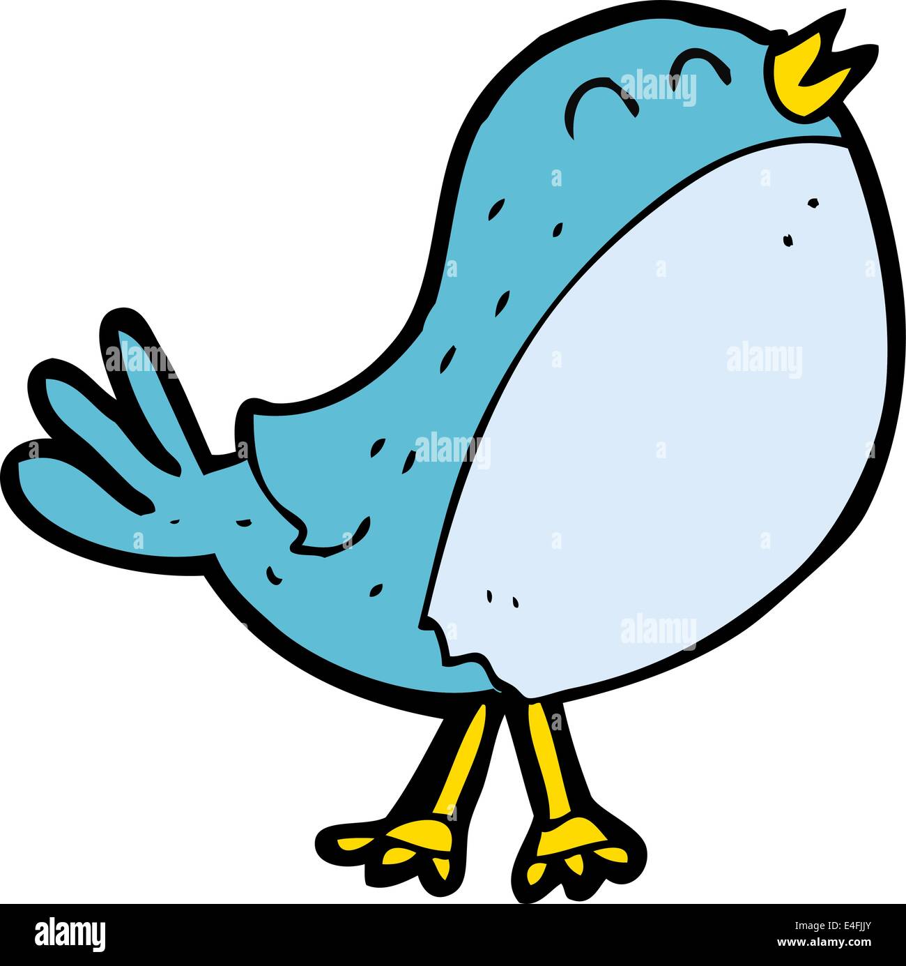 Cartoon Singender Vogel Stock-Vektorgrafik - Alamy