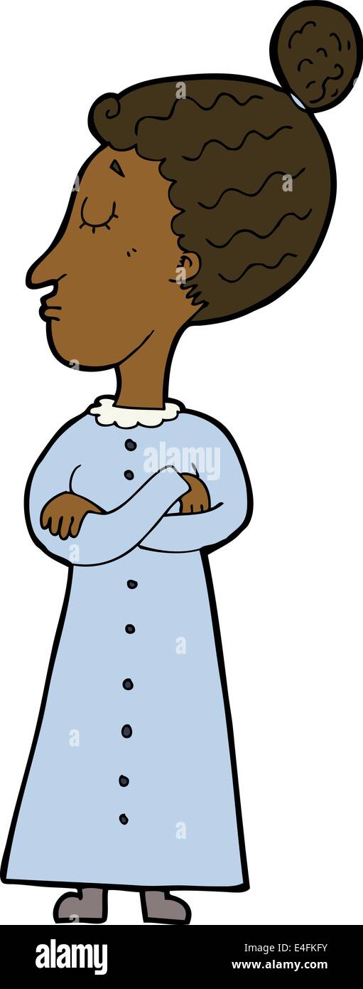 Cartoon strengen viktorianischen Lehrer Stock Vektor