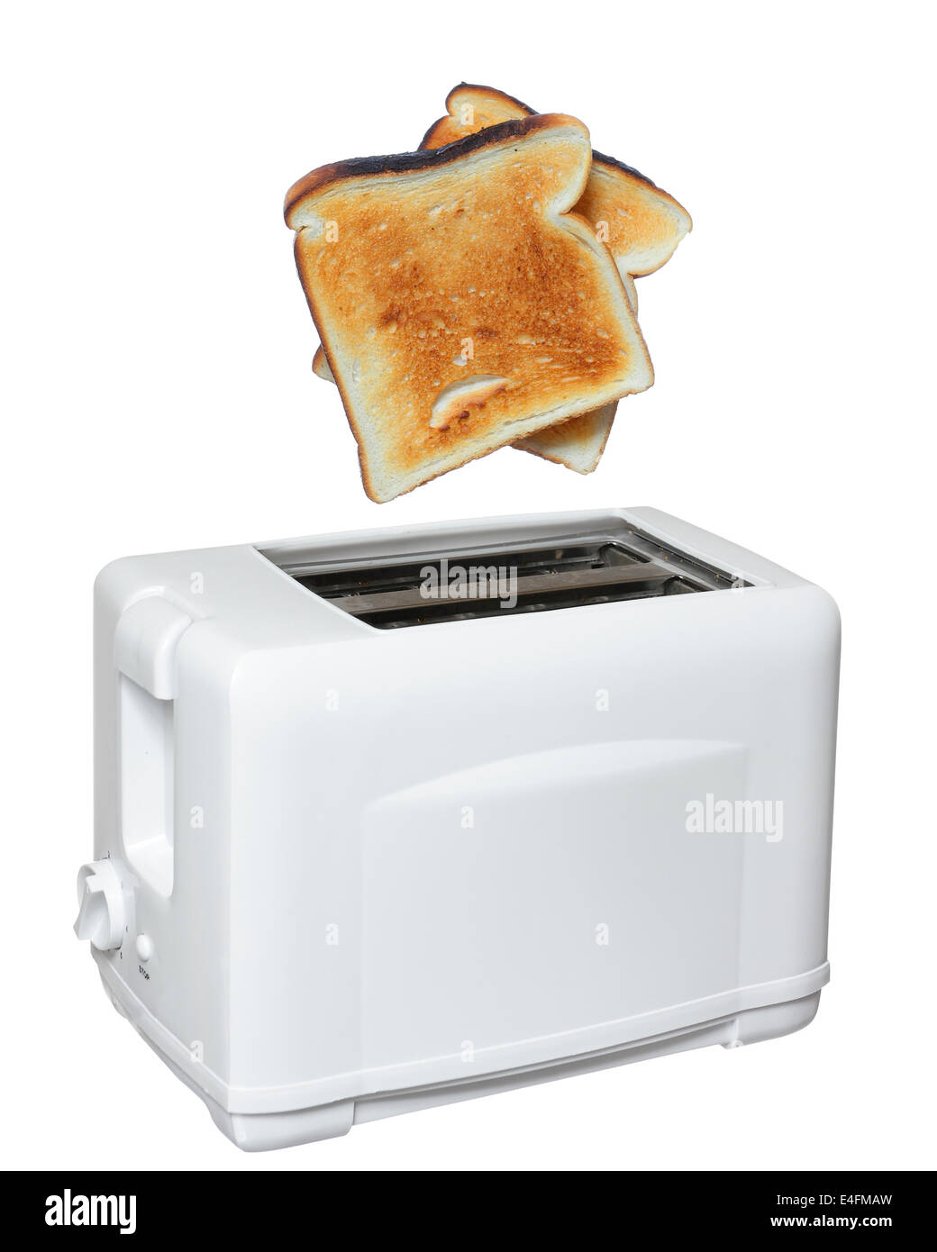 Frische geröstete Brotscheibe springen aus dem toaster Stockfoto