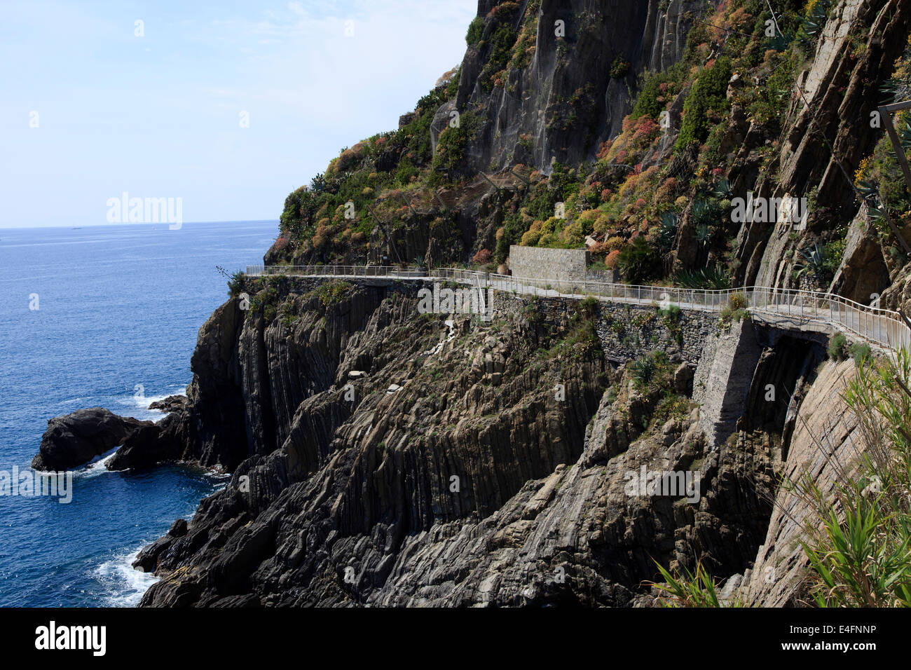 Riomaggiore, Golf der Poeten, Cinque Terre, La Spezia, Ligurien, Italien Stockfoto