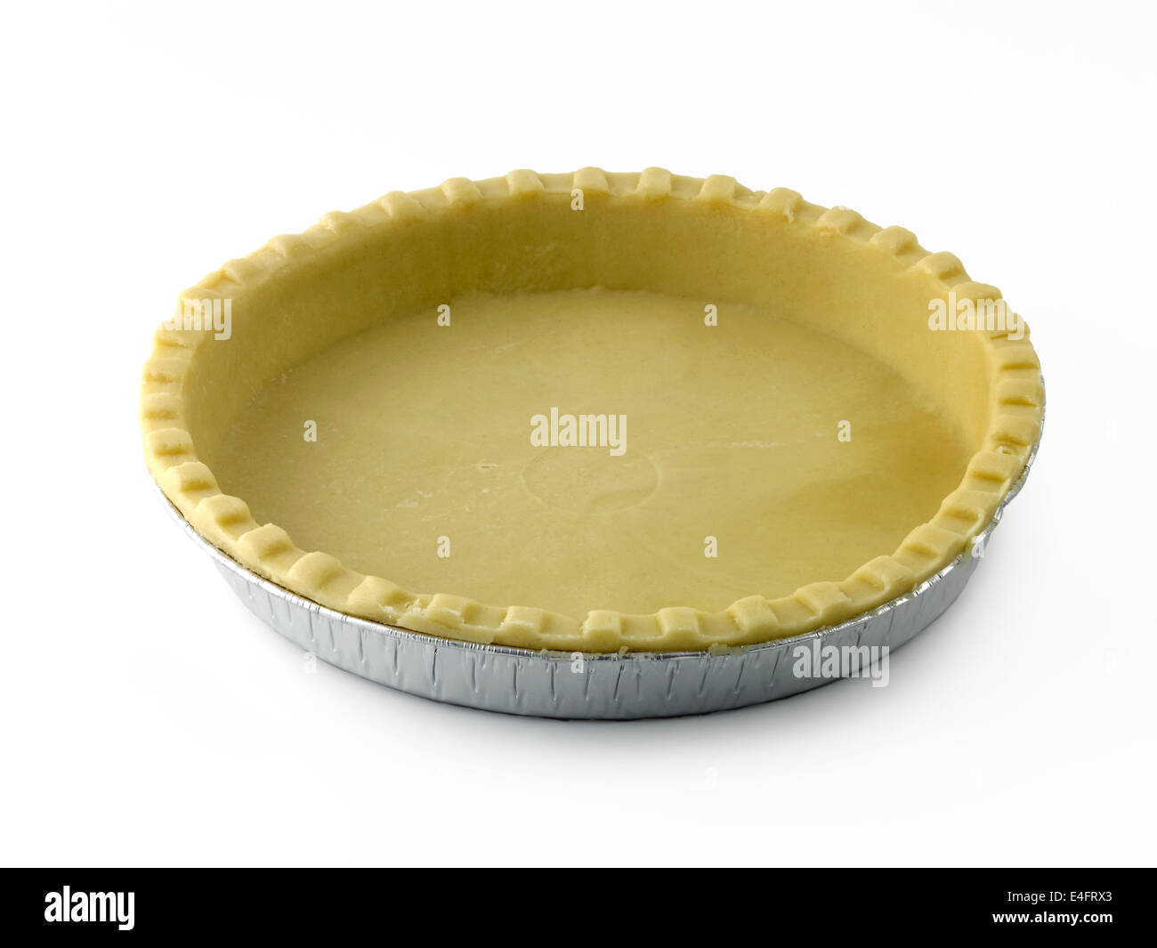 Gebäck-Flan-Basis, ungekocht Stockfoto