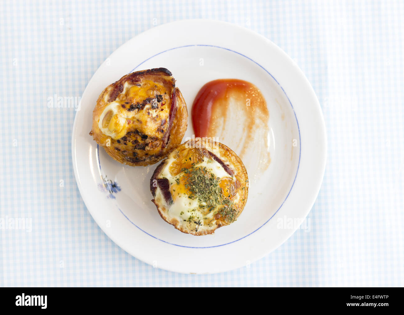 Köstliche Paleo-Rezept, Speck und Eiern Paleo-muffins Stockfoto