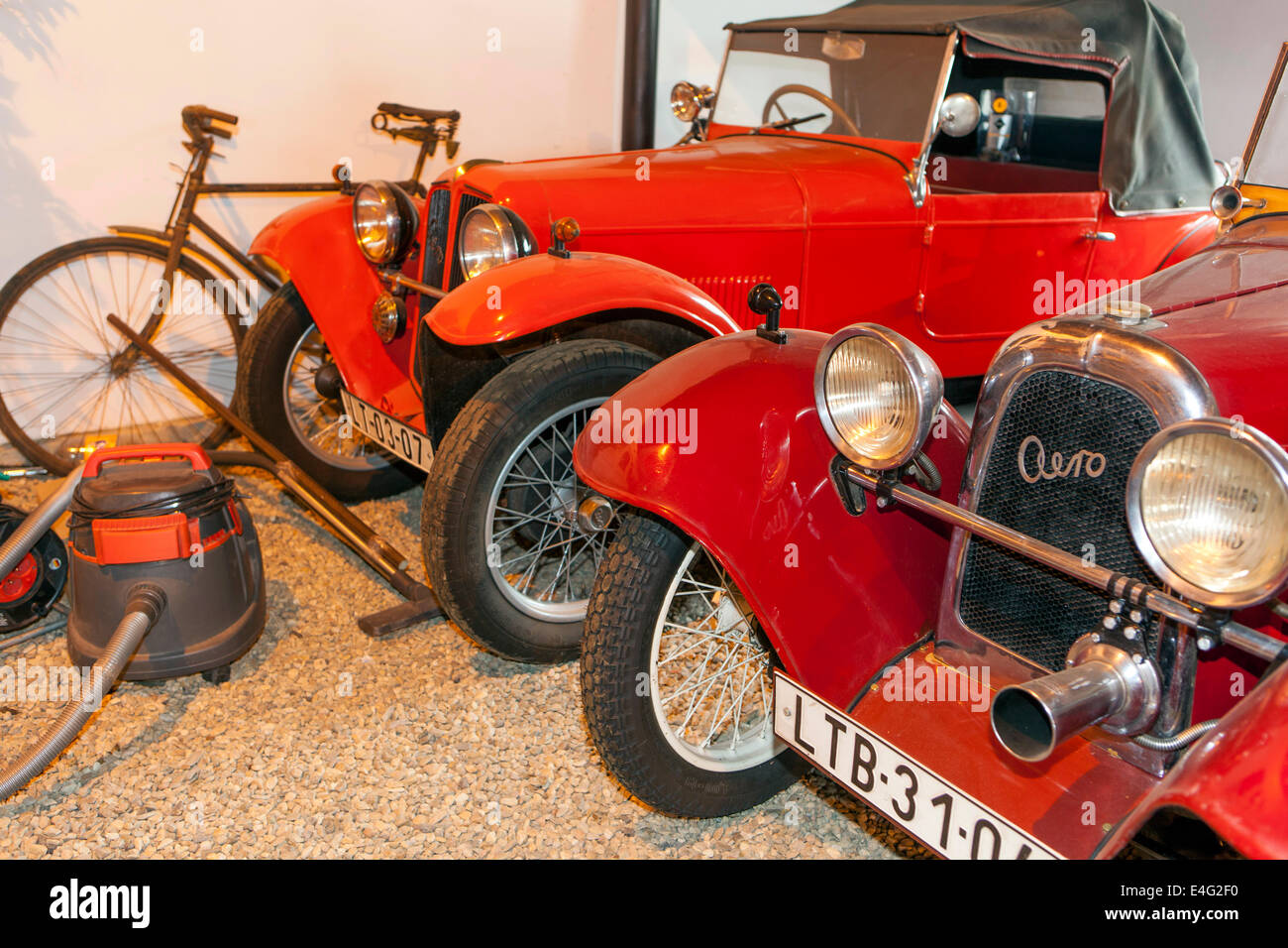 Auto Museum für alte Autos, Terezin, Tschechische Republik Europa Stockfoto