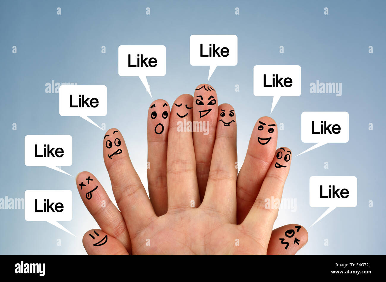 Soziales Netzwerk Familie Stockfoto