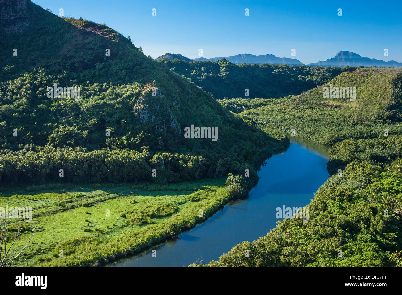 Wailua River, Kauai, Hawaii. Stockfoto