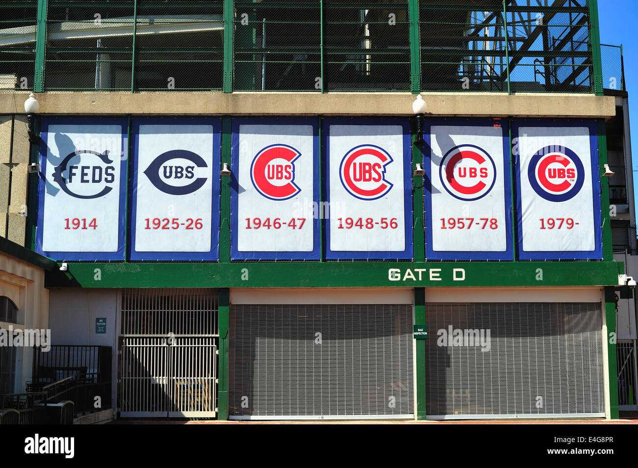 USA-Illinois-Chicago Wrigley Field 100. Geburtstag eröffnet Baseball am 23. April 1914 Stadion außen Stockfoto